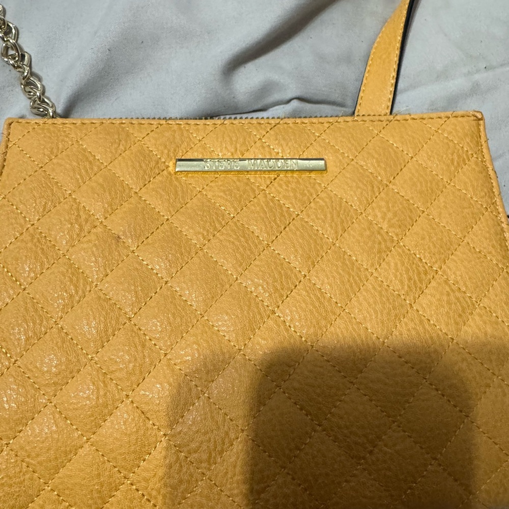 Steve Madden Yellow Quilted Women's Bag